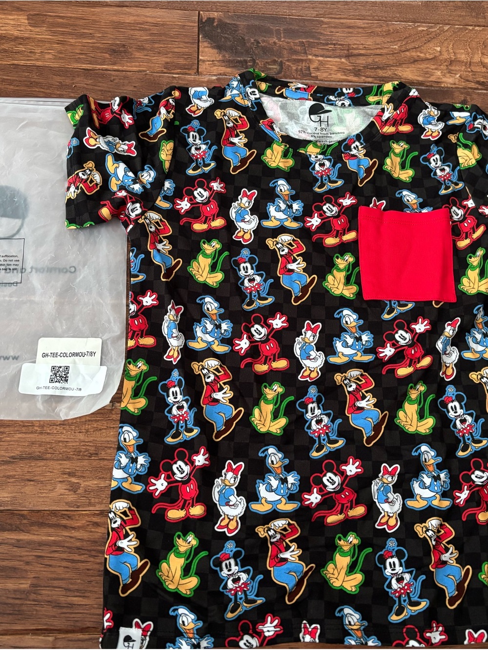 George Hats 7/8 Mickey Disney Shirt Tee Top Bamboo